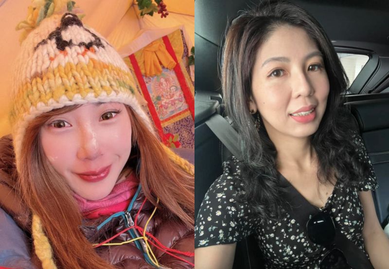 ▲「登山女神」曾格爾出手了?美女律師李怡貞透露自己被封鎖了,豈料隔天起床竟「神反轉」。(圖/翻攝自曾格爾、李怡貞臉書)