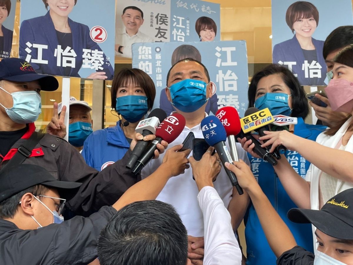 ▲對於林佳龍及陣營指選前之夜場地租借被打壓，侯友宜受訪說選舉要健康快樂，要以安全為第一、交通不能壅塞。（圖 ／記者吳嘉億攝，2022.11.20）