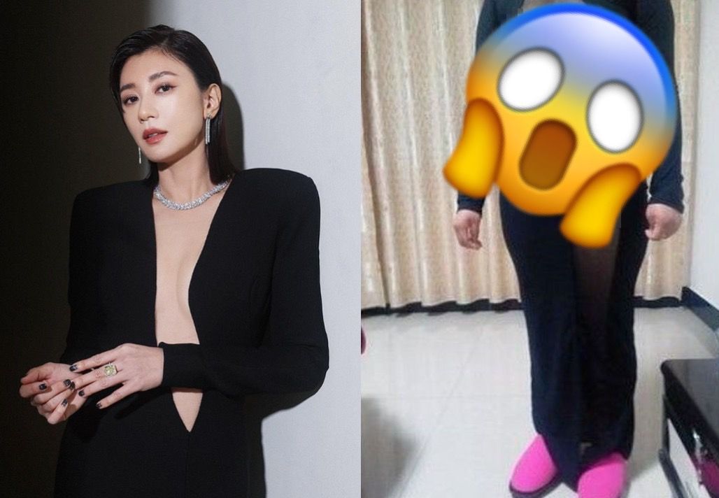 ▲賈靜雯昨（19）日穿著超難駕馭的性感黑色戰袍，就有網友透露有人曾買過類似款，豈料穿上超災難，「女神變大媽」照瘋傳。（圖／翻攝自賈靜雯臉書、淘寶）