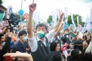 ▲陳時中下午舉辦大遊行，將從民進黨中央步行至台北市府。（圖／記者葉政勳攝，2022.11.20）