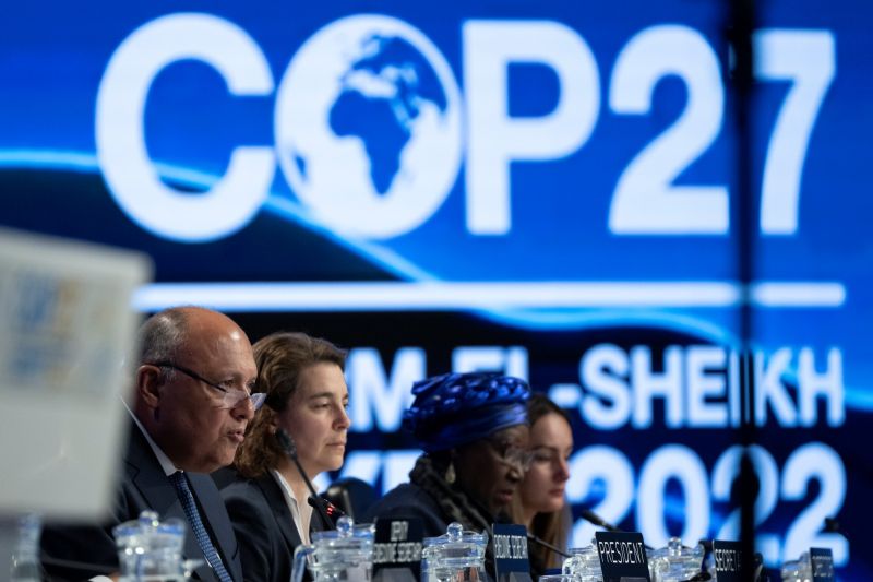 ▲聯合國氣候變化綱要公約第27次締約方會議（COP27）峰會20日在埃及落幕。（圖／美聯社／達志影像）
