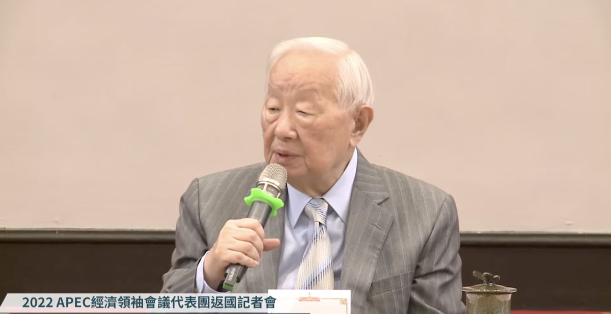 ▲張忠謀說台灣有很好的晶片產能，很多人嫉妒與羨慕台灣。（圖／翻攝自總統府YouTube）