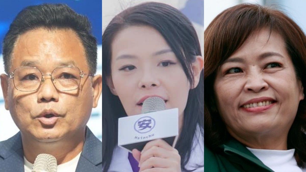 ▲選舉剩下最後一周時間，新竹市長三腳督激戰，藍綠白陣營紛卯足全力，欲奪下首長大位。（圖／翻攝自高虹安、林耕仁、沈慧虹臉書）