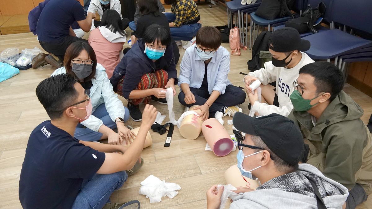 ▲壯闊台灣後盾計畫急救課程。康仲誠攝