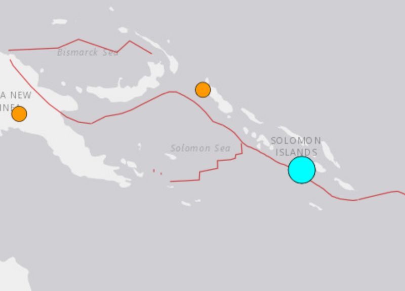 快訊／索羅門群島規模7.0地震！深度僅13.6公里
