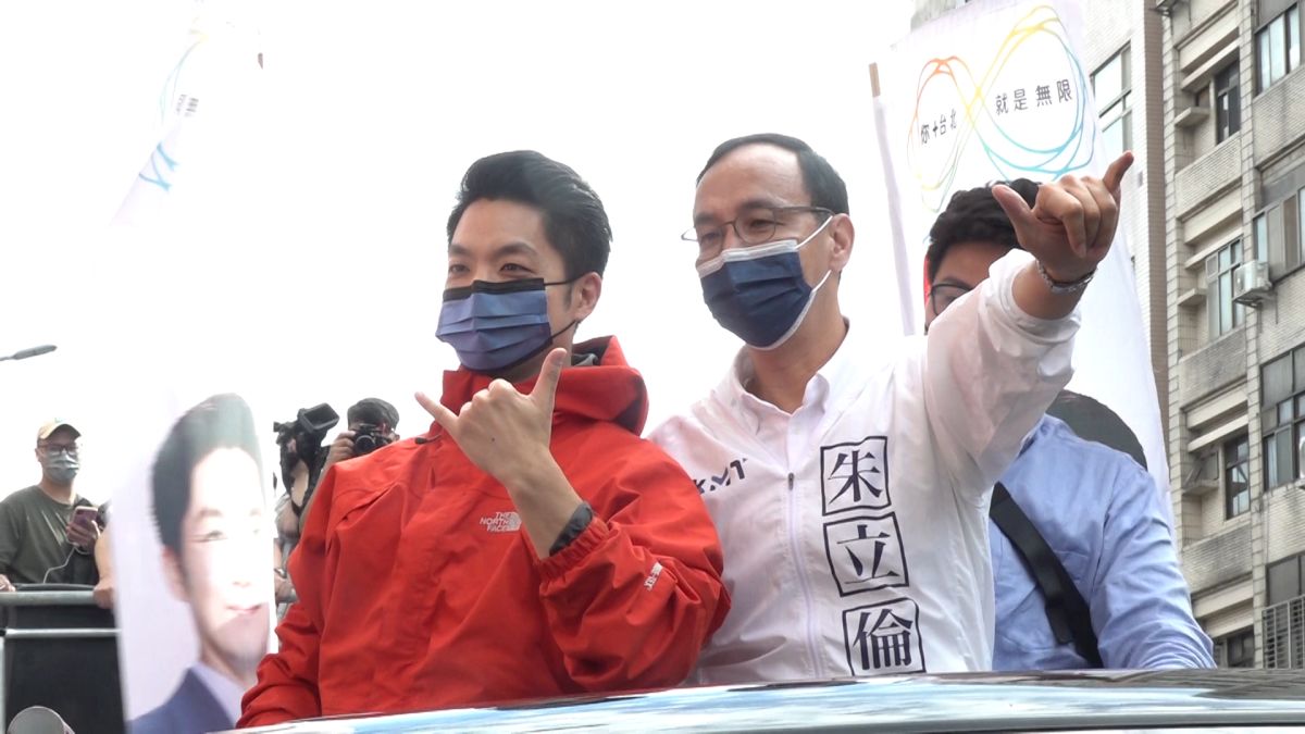 ▲國民黨主席朱立倫今日陪同蔣萬安車隊掃街。（圖／記者朱永強攝，2022.11.22）