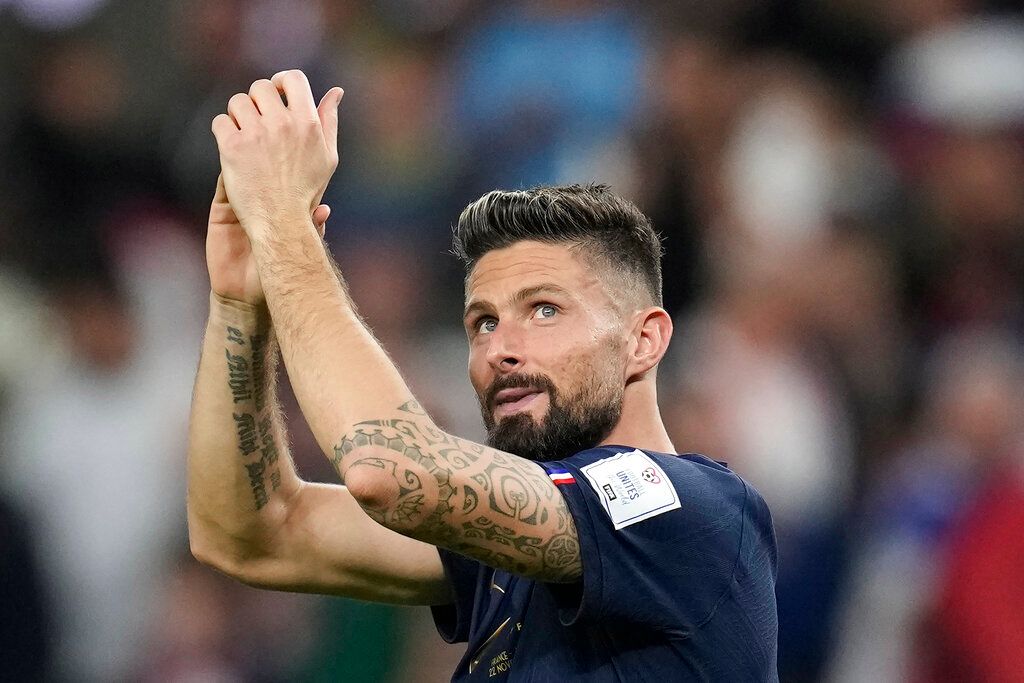 ▲Olivier Giroud和亨利並列為法國隊史最佳射手。（圖／美聯社／達志影像）