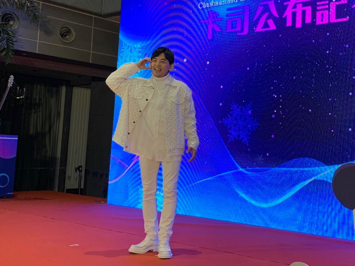 ▲今（23）日黃子佼出席新北耶誕城演唱會卡司發布會時被問及被汪小菲點名一事，連搖頭直嘆：「我跟他們家族都是22年前的事了。」並強調與小S一家見面都是公開場合，大家明眼人都見證過，便不再多談。（圖／記者汪睿琦攝）