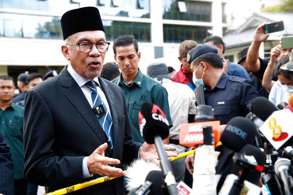 ▲馬來西亞希望聯盟領袖安華（Anwar Ibrahim）有望出任新首相。（圖／美聯社／達志影像）