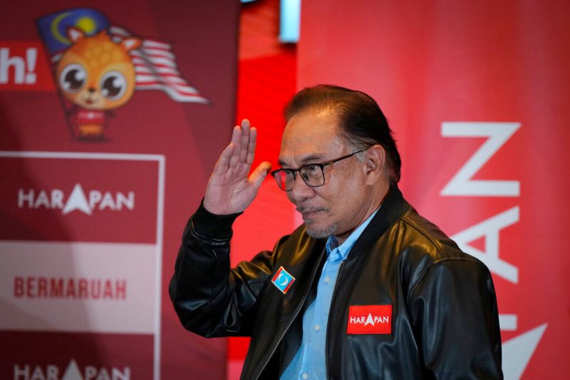 ▲馬來西亞首相安華（Anwar Ibrahim）針對選舉前派發現金發表看法。（圖／美聯社／達志影像）