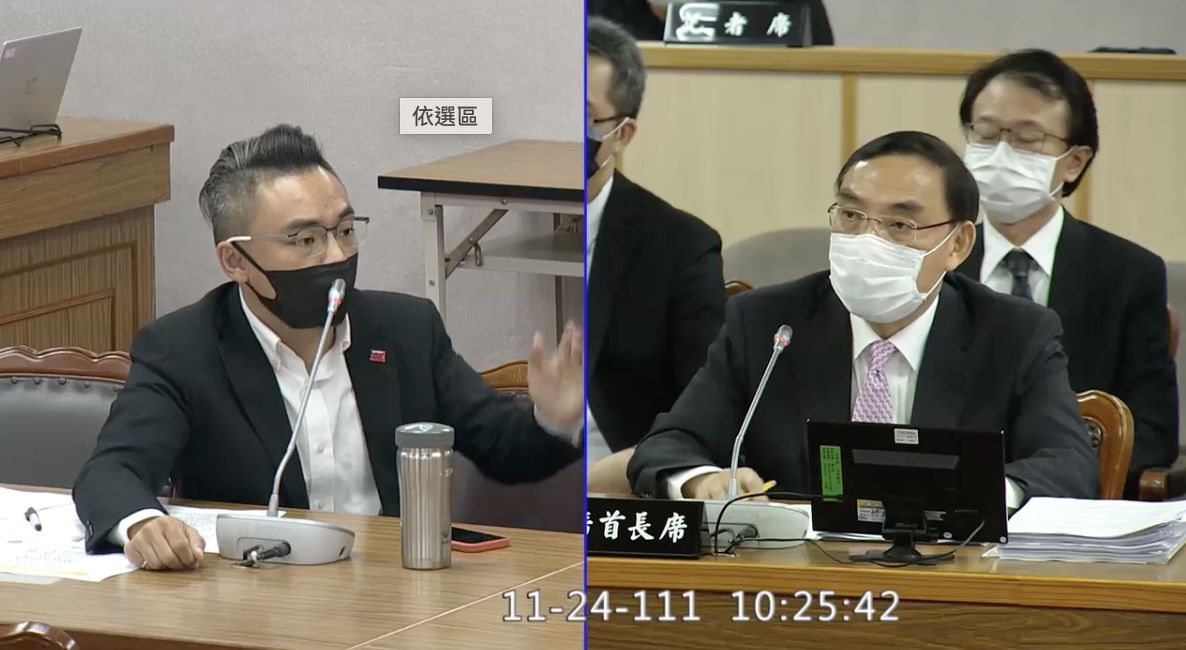 ▲國民黨立委洪孟楷質詢法務部長蔡清祥（圖／翻攝ivod）