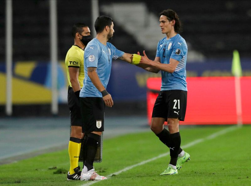 ▲烏拉圭兩位世界級前鋒Edinson Cavani、Luis Suarez都已過巔峰期。（圖／美聯社／達志影像）