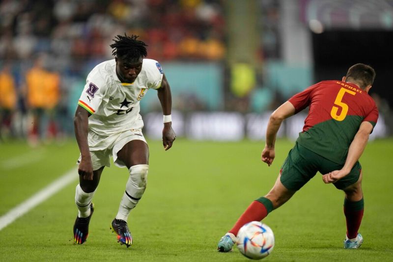 ▲迦納 Alidu Seidu跟葡萄牙球員起衝突。（圖／美聯社／達志影像）