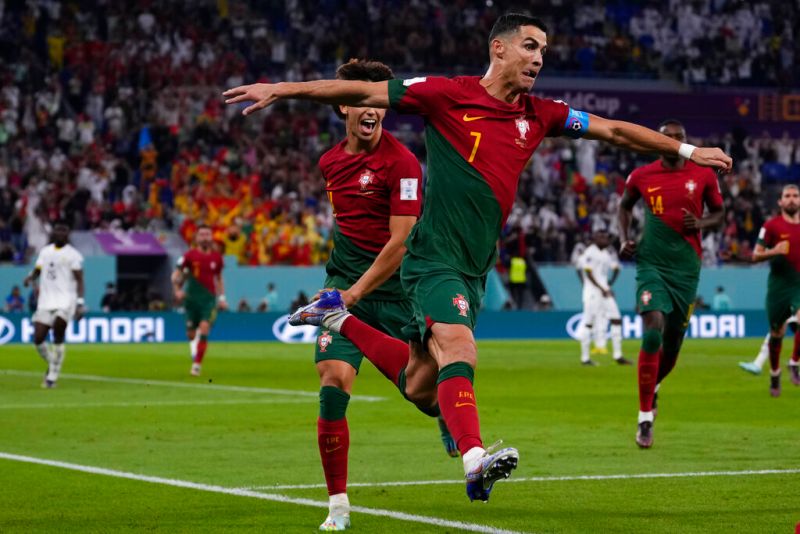▲葡萄牙C羅(Cristiano Ronaldo)射門。(圖/美聯社/達志影像)