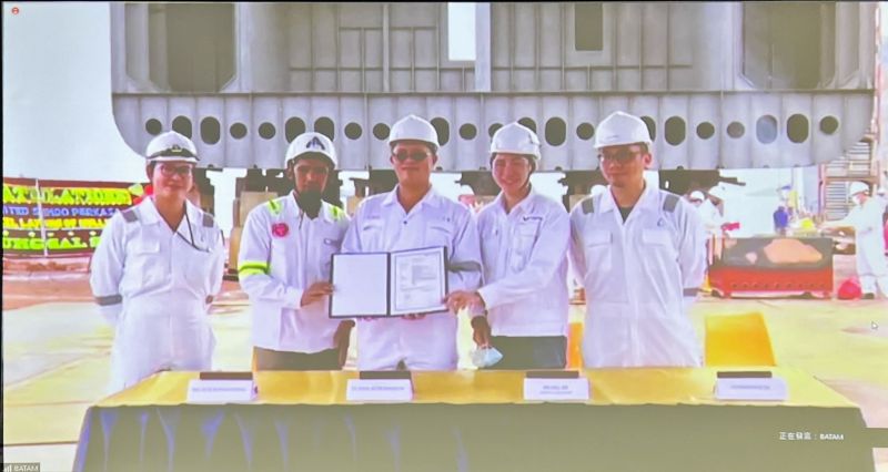 ▲1500噸新漁業試驗船安放龍骨儀式。(圖/水產試驗所提供)