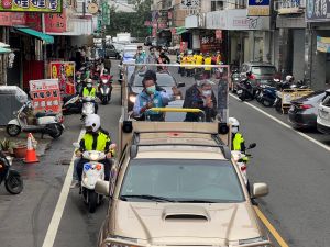 ▲徐定禎持續進行車隊掃街，期盼能夠翻轉苗栗。（圖／徐定禎辦公室提供）