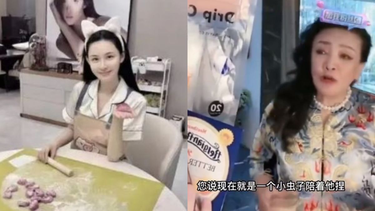 ▲張蘭狠酸，張穎穎就像是小蟲子，陪在汪小菲的旁邊。（圖／翻攝自微博）