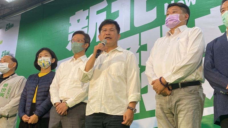 ▲林佳龍臨危授命挑戰侯友宜失敗,差距票數甚至比2018年蘇貞昌還難堪。(圖/記者陳威叡攝,2022.11.26)