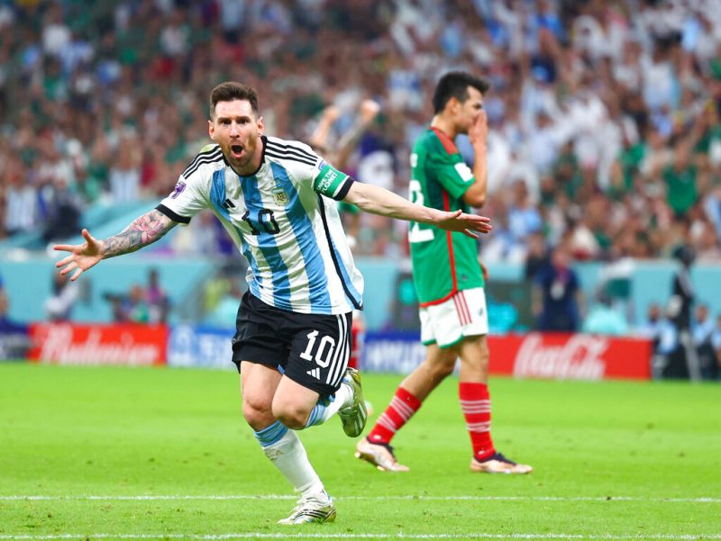 ▲阿根廷頭號球星梅西在對墨西哥一戰打進關鍵進球。（圖／美聯社／達志影像）