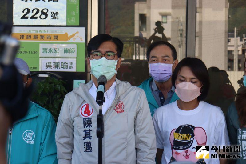 ▲陳其邁認為選舉一局歸一局,應該要誠實面對問題。(圖/記者鄭婷襄攝,2022.11.27)