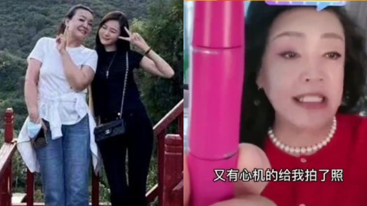 ▲張蘭近日直播再度澄清，和張穎穎爬山一事。（圖／翻攝自微博）