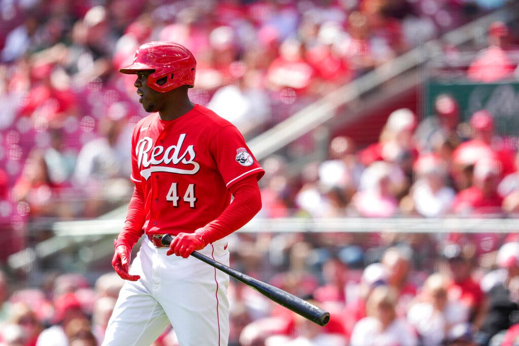 ▲紅人外野手Aristides Aquino轉戰日職中日龍隊（圖／美聯社／達志影像）