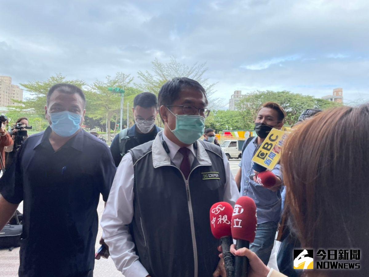 ▲台南市長黃偉哲今天表示，支持警政署及市警局嚴厲措施，若莊武能自認遭冤枉，應向新竹縣警局及基層員警說明白。（圖／記者黃宣尹攝，2022.11.30）