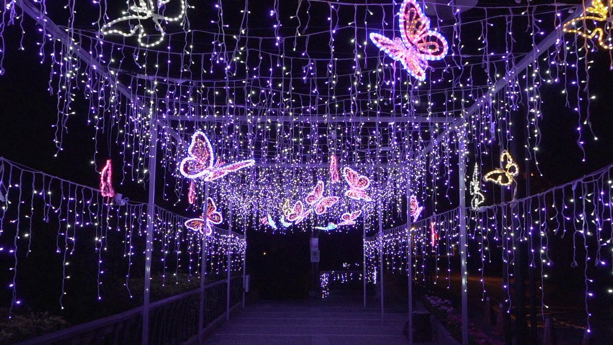 ▲谷關溫泉公園的「光之花園」繽紛彩虹步道，夢幻感十足(圖／參山處提供2022.11.30)
