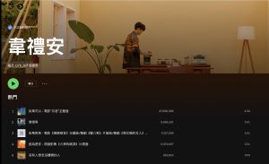 ▲韋禮安的〈如果可以〉成為Spotify 今年度台灣最多串流收聽次數歌曲冠軍，共有4700萬次上的收聽次數。(圖／翻攝官網)