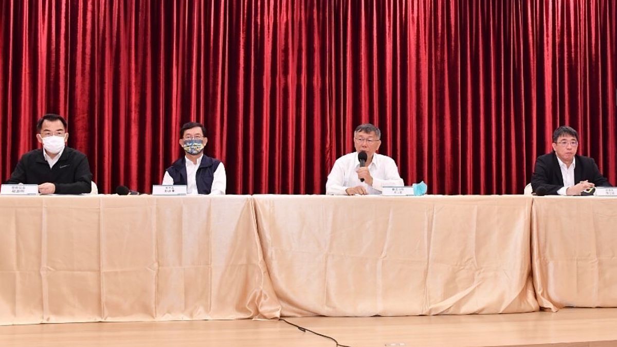 ▲台北市長柯文哲1日上午於市府召開記者會，並於會後接受媒體訪問。（圖／台北市政府提供）