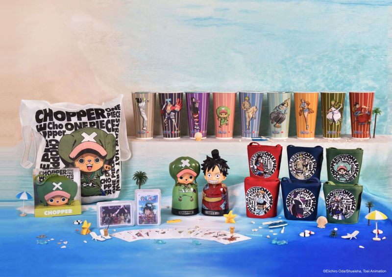 ▲清心福全聯名航海王商品大集合。(圖/清心福全提供)