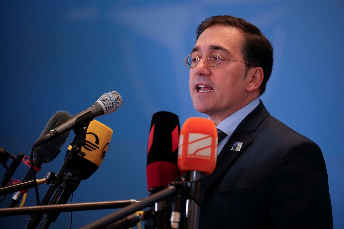 ▲西班牙外交部長阿爾巴雷斯表示，自己的COVID-19（2019冠狀病毒疾病）檢測結果呈陽性反應。（圖／美聯社／達志影像）