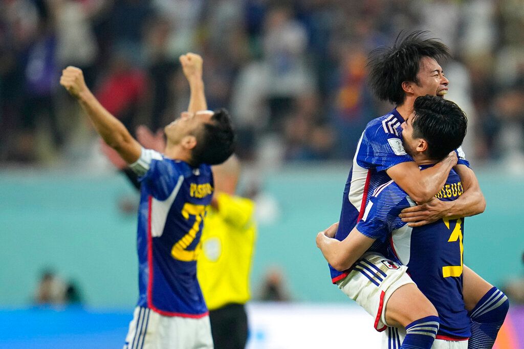 ▲日本隊晉級世界盃16強。（圖／美聯社／達志影像）