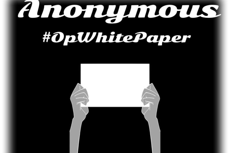 ▲匿名者力挺白紙革命，駭進中國政府網站，警政名單全公開。（圖／Twitter：AnonOpsSE）