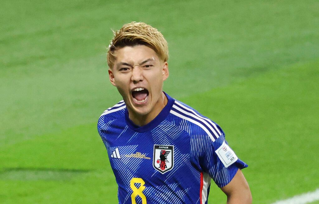 ▲日本球員堂安律。（圖／美聯社／達志影像）