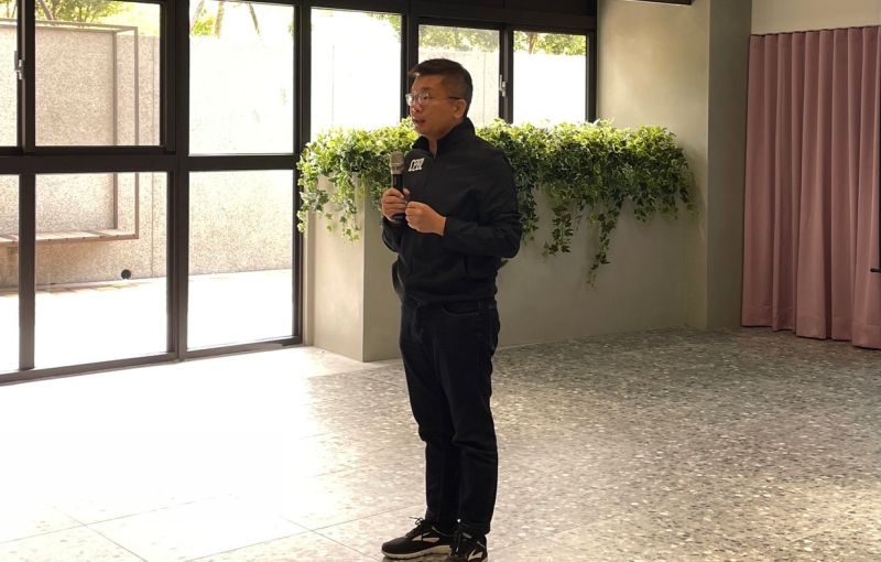 ▲蔡其昌今參加弘光科大校慶活動時，上台致詞。（圖／蔡其昌辦公室提供，2022.12.02）