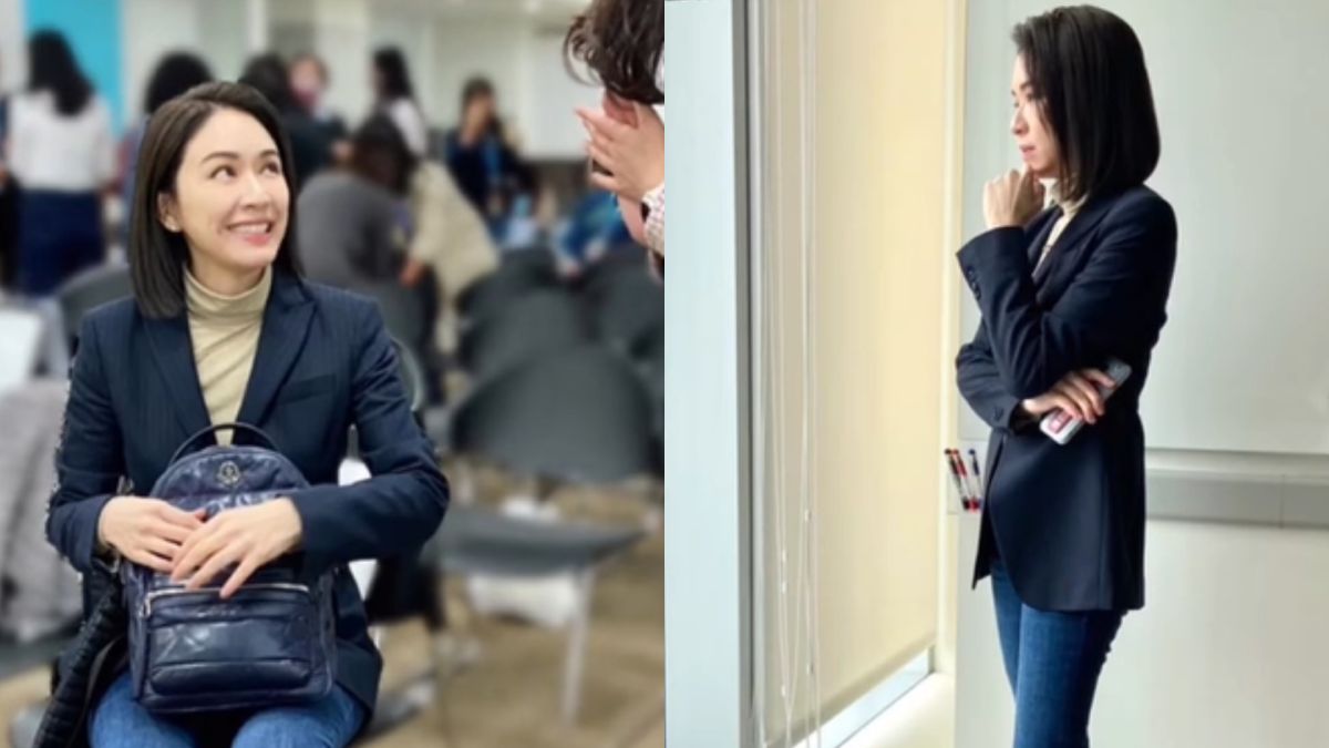 ▲蔡依珊受邀演講，無修圖美貌引發討論。（圖／翻攝自蔡依珊IG）