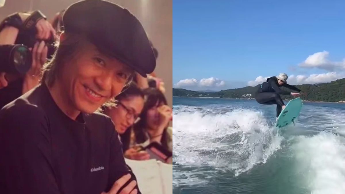 ▲60歲周星馳衝浪英姿。（圖／翻攝自微博、周星馳IG）