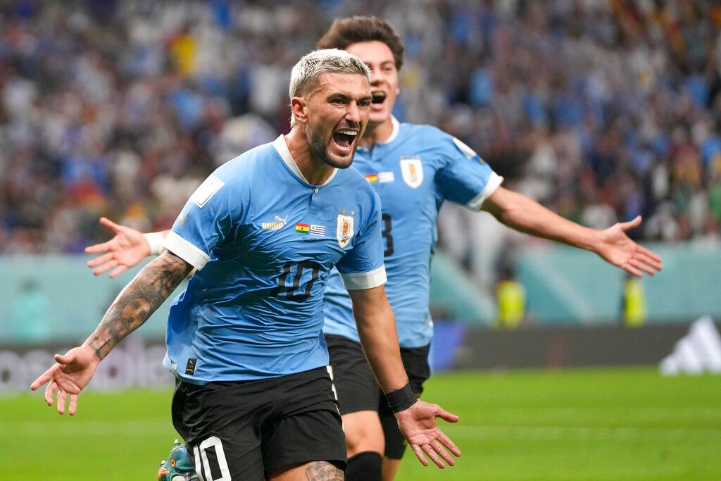 ▲烏拉圭中場Giorgian De Arrascaeta。（圖／美聯社／達志影像）