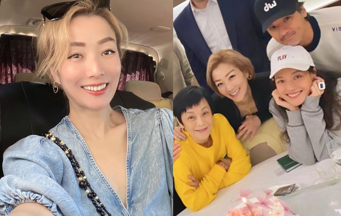 ▲鄭秀文（Sammi）與甫拿下第59屆金馬獎最佳女主角張艾嘉聚會，舒淇、馮德倫還在一旁「放閃」。（圖／翻攝自鄭秀文IG）