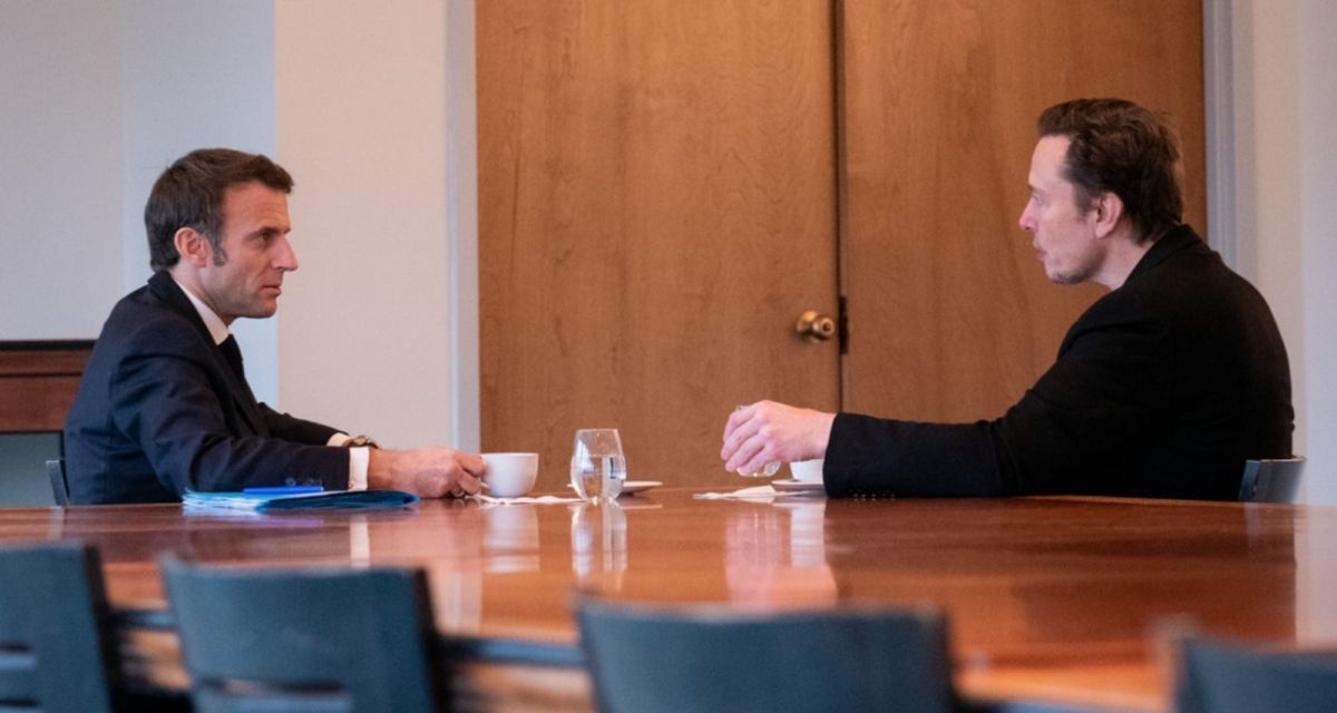 ▲法國總統馬克宏（Emmanuel Macron）到訪標誌法美過往歷史的城市紐奧良，與推特（Twitter）老闆馬斯克進行1小時的面對面閉門會談。（圖／翻攝自馬克宏推特）