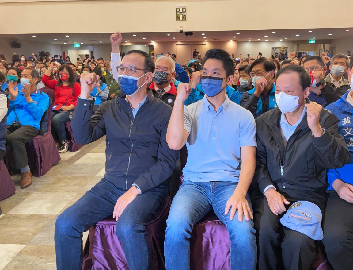 ▲蔣萬安被問及小內閣名單時表示，好酒沈甕底。（圖／文傳會提供）