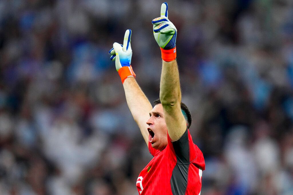 ▲阿根廷國門Emiliano Martinez。（圖／美聯社／達志影像）