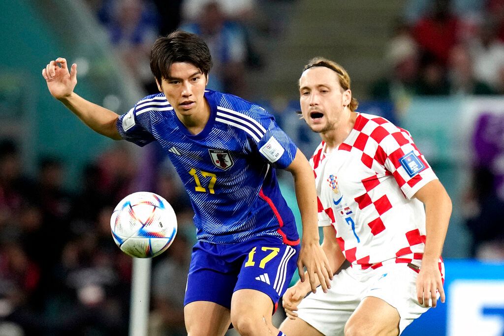 ▲日本5日晚間對上上屆亞軍克羅埃西亞，結果在最後PK賽輸掉，晉級8強夢碎。（圖／美聯社／達志影像）