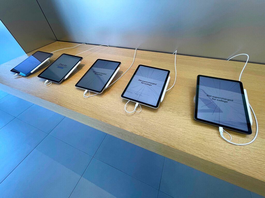 ▲2025年第一季台灣最熱賣平板電腦出爐，蘋果的 iPad 系列表現依舊強勢。（圖／美聯社／達志影像）