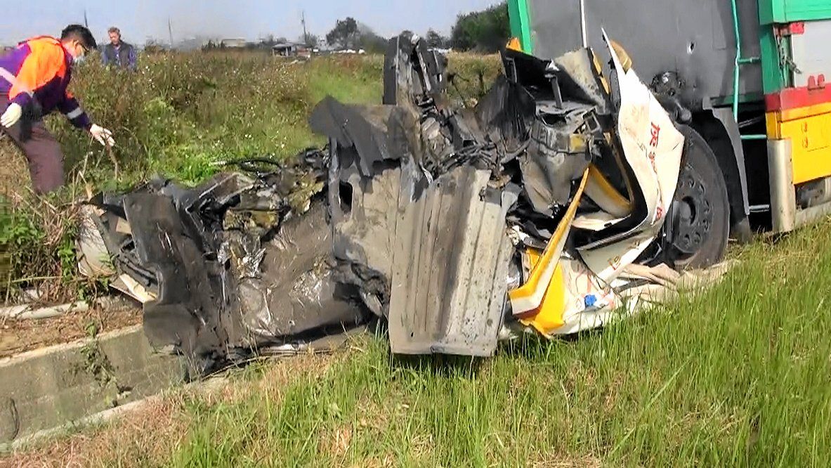 ▲台82線嘉義縣東石路段發生嚴重車禍。（圖／翻攝自嘉義綠豆大小事臉書）