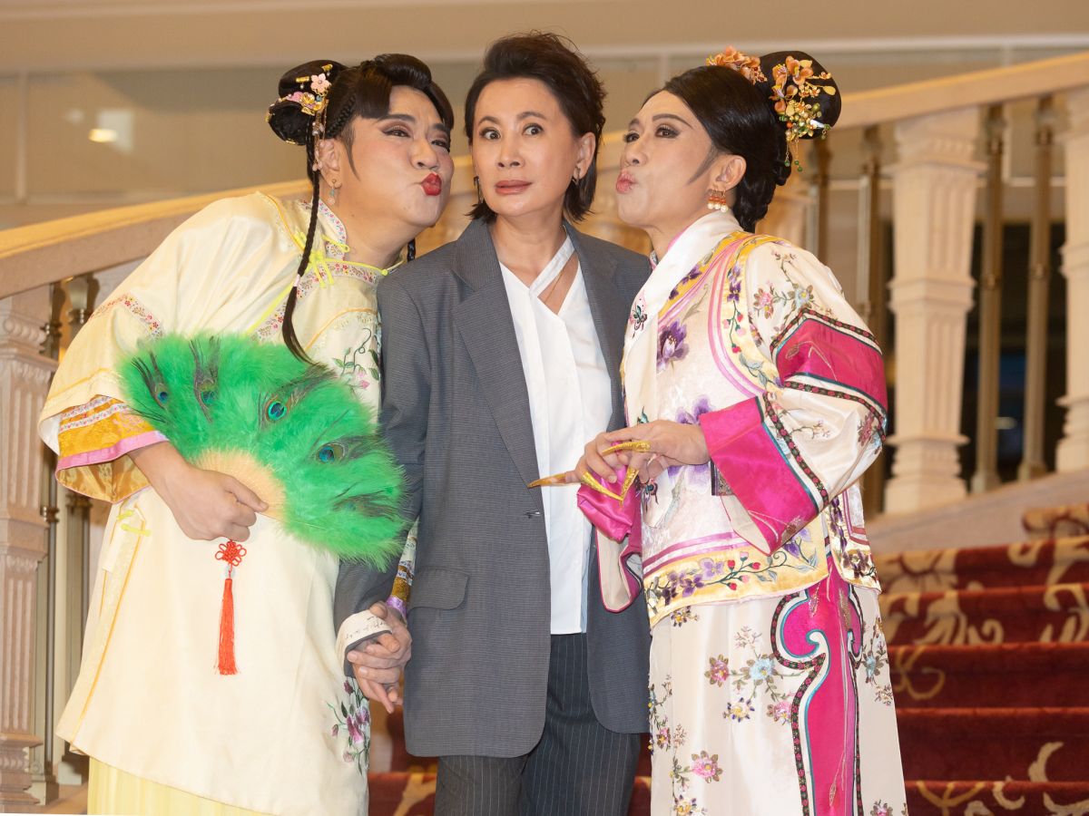 ▲白雲（左起）、陳亞蘭、郭子乾出席《嘉慶君遊臺灣》舞台劇版卡司發布會。（圖／欣湉國際提供）