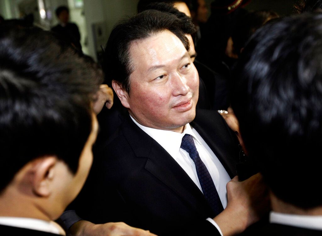 ▲韓國SK集團會長崔泰源。（圖／美聯社／達志影像）