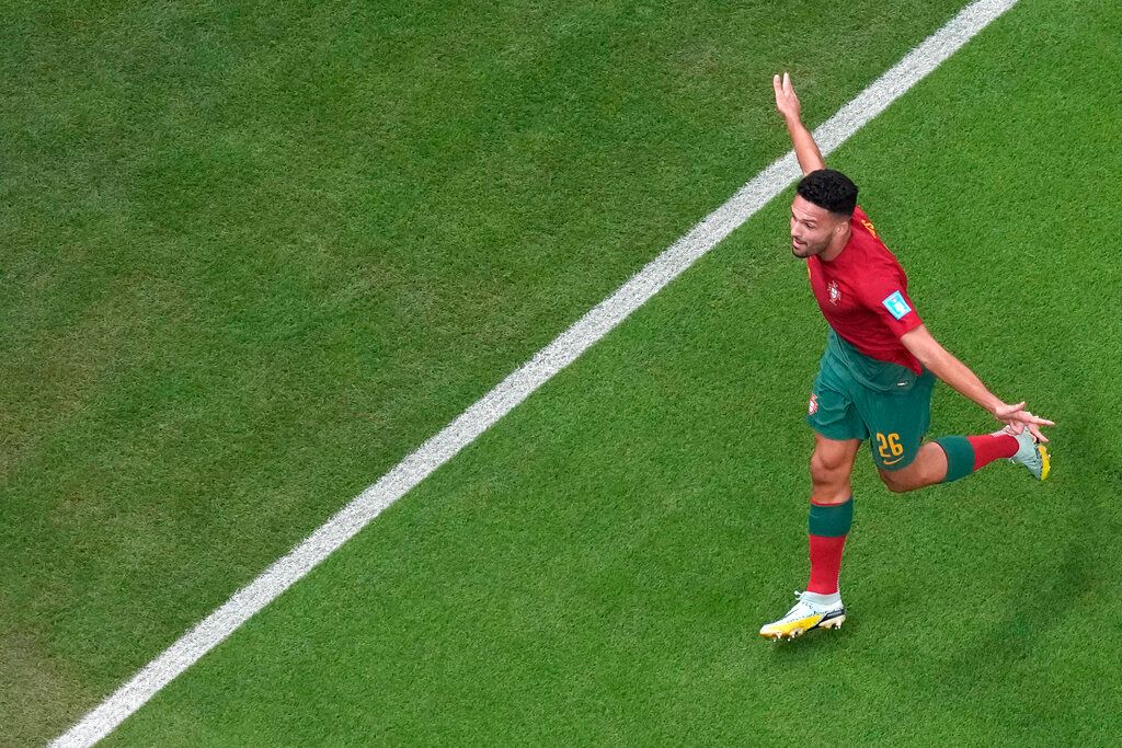 ▲葡萄牙 Goncalo Ramos進球。（圖／美聯社／達志影像）