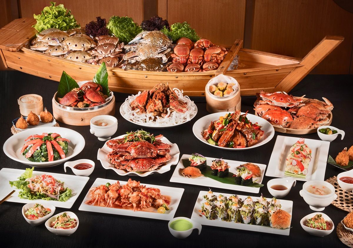 ▲會吃蟹的老饕們都知道秋天只是蟹蟳季的開端，冷冷的冬天才是真正吃到高品質美味螃蟹的最佳時節。六福萬怡酒店推出超狂「螃蟹自由日」， 12/14到12/29的每周三、四晚餐時段，一次獻上16種螃蟹料理吃到爽，6地區民眾還可憑身分證享85折優惠。（圖／六福萬怡提供）